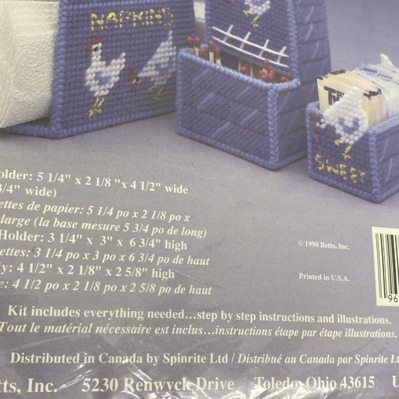 Plastic Canvas Needlepoint Kit Country Charmer 3 pc. Kitchen Set - Picture 7 of 8